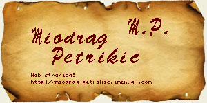 Miodrag Petrikić vizit kartica